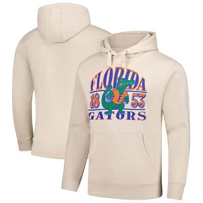 Men's  Cream Florida Gators Upper Arch Letters Pullover Hoodie