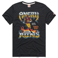 Men's Homage Austin Ekeler Charcoal Washington Commanders Angry Runs Player Graphic Tri-Blend T-Shirt