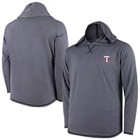 Men's  Navy Texas Rangers Butter Stripe Tri-Blend Long Sleeve Hoodie T-Shirt