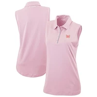 Women's Columbia  Pink Kentucky Derby Tend The Ball Sleeveless Polo