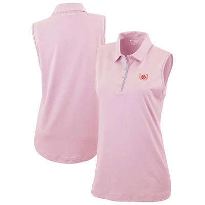 Women's Columbia  Pink Kentucky Derby Tend The Ball Sleeveless Polo