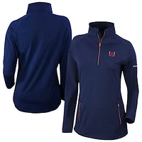 Women's Columbia  Navy Kentucky Derby Outward Nine Quarter-Zip Pullover Top