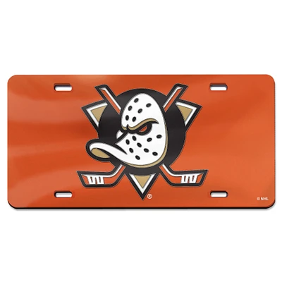 WinCraft Anaheim Ducks Laser Cut Metallic Acrylic License Plate