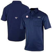 Men's Columbia  Navy New York Yankees Omni-Wick Flycaster Pocket Polo
