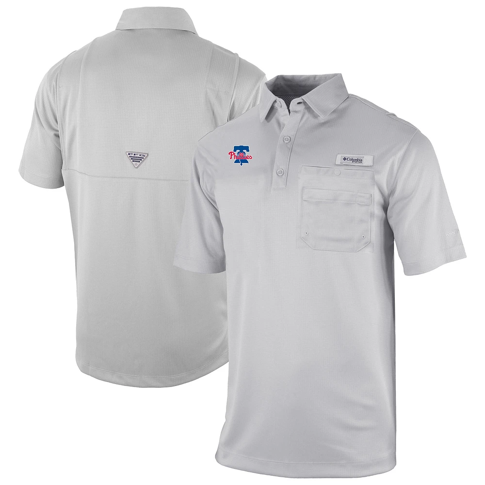 Men's Columbia Philadelphia Phillies Omni-Wick Flycaster Pocket Polo
