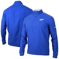 Men's Columbia  Royal Los Angeles Dodgers Omni-Wick Bogey's Paradise Quarter-Zip Top