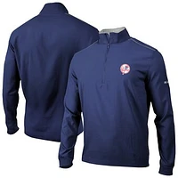Men's Columbia  Navy New York Yankees Omni-Wick Bogey's Paradise Quarter-Zip Top