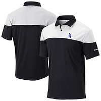 Men's Columbia  Black Los Angeles Dodgers Omni-Wick Best Ball Polo