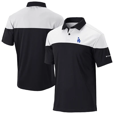 Men's Columbia  Black Los Angeles Dodgers Omni-Wick Best Ball Polo