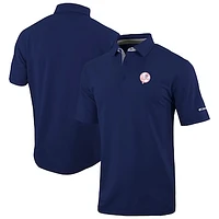 Men's Columbia  Navy New York Yankees Omni-Wick Even Lie Polo