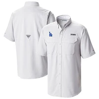 Men's Columbia Los Angeles Dodgers Omni-Wick Low Drag Offshore Button-Up Shirt