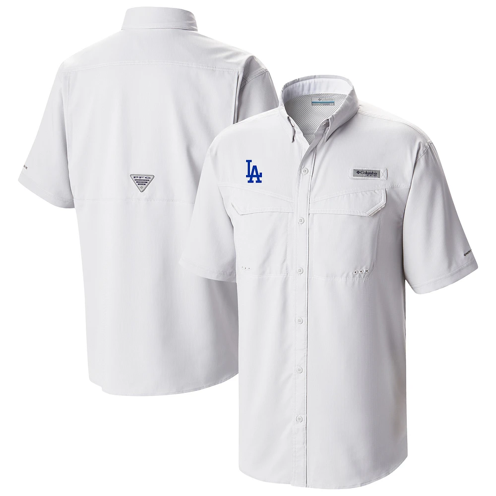 Men's Columbia Los Angeles Dodgers Omni-Wick Low Drag Offshore Button-Up Shirt