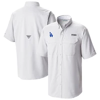 Men's Columbia Los Angeles Dodgers Omni-Wick Low Drag Offshore Button-Up Shirt