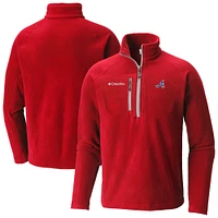 Men's Columbia  Red Atlanta Braves Fast Trek III Half-Zip Fleece Pullover