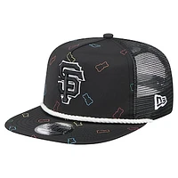 Men's New Era  Black San Francisco Giants Gummy Golfer Trucker Adjustable Hat