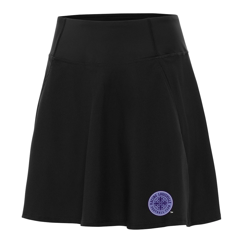 Women's Antigua Black Racing Louisville FC Chip Skort
