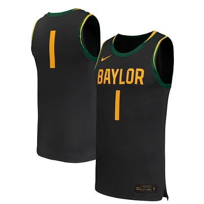 Men's Nike #1 Black Baylor Bears Replica Basketball Jersey