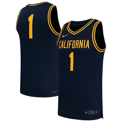 Men's Nike #1 Navy Cal Bears Replica Basketball Jersey