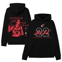 Unisex round21 Caitlin Clark Black Indiana Fever 2024 WNBA Rookie of the Year Pullover Hoodie