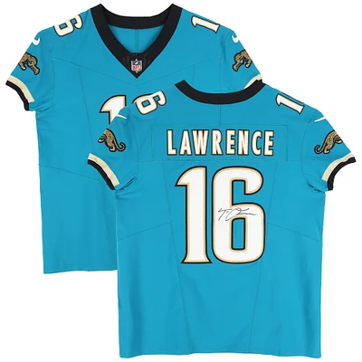 Trevor Lawrence Jacksonville Jaguars Autographed Teal Throwback Elite Jersey