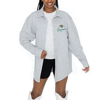Women's Gameday Couture Ash Jacksonville Jaguars Full-Button Long Sleeve Overshirt