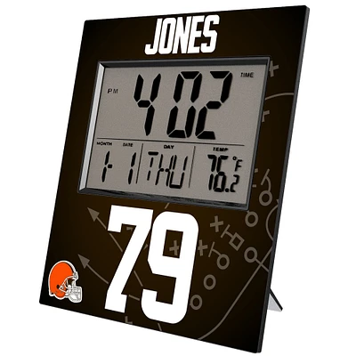 Keyscaper Dawand Jones Cleveland Browns Digital Desk & Wall Clock