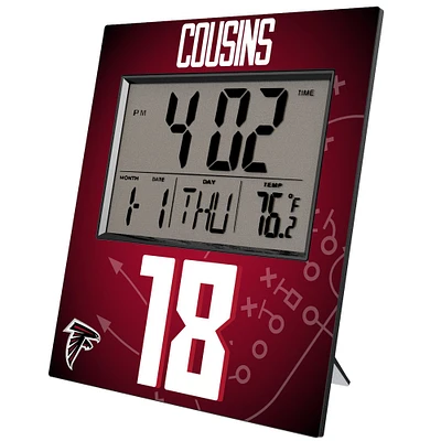 Keyscaper Kirk Cousins Atlanta Falcons Digital Desk & Wall Clock