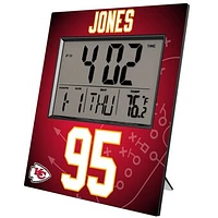 Keyscaper Chris Jones Kansas City Chiefs Digital Desk & Wall Clock