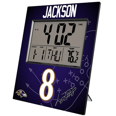Keyscaper Lamar Jackson Baltimore Ravens Digital Desk & Wall Clock
