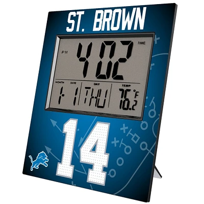 Keyscaper Amon-Ra St. Brown Detroit Lions Digital Desk & Wall Clock
