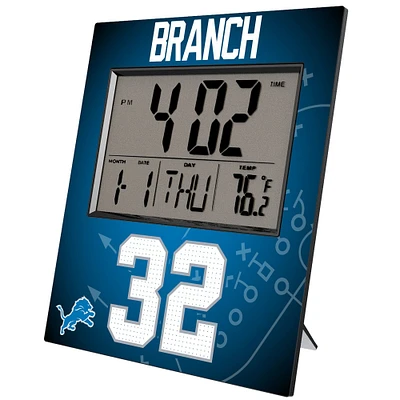 Keyscaper Brian Branch Detroit Lions Digital Desk & Wall Clock