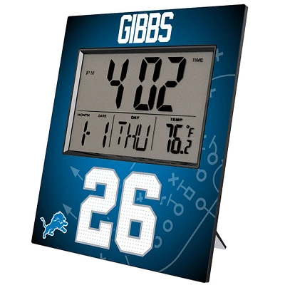 Keyscaper Jahmyr Gibbs Detroit Lions Digital Desk & Wall Clock