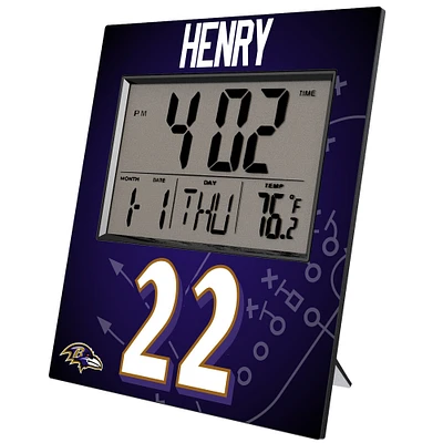 Keyscaper Derrick Henry Baltimore Ravens Digital Desk & Wall Clock