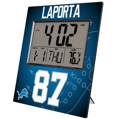Keyscaper Sam LaPorta Detroit Lions Digital Desk & Wall Clock