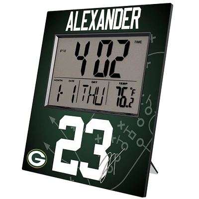 Keyscaper Jaire Alexander Green Bay Packers Digital Desk & Wall Clock