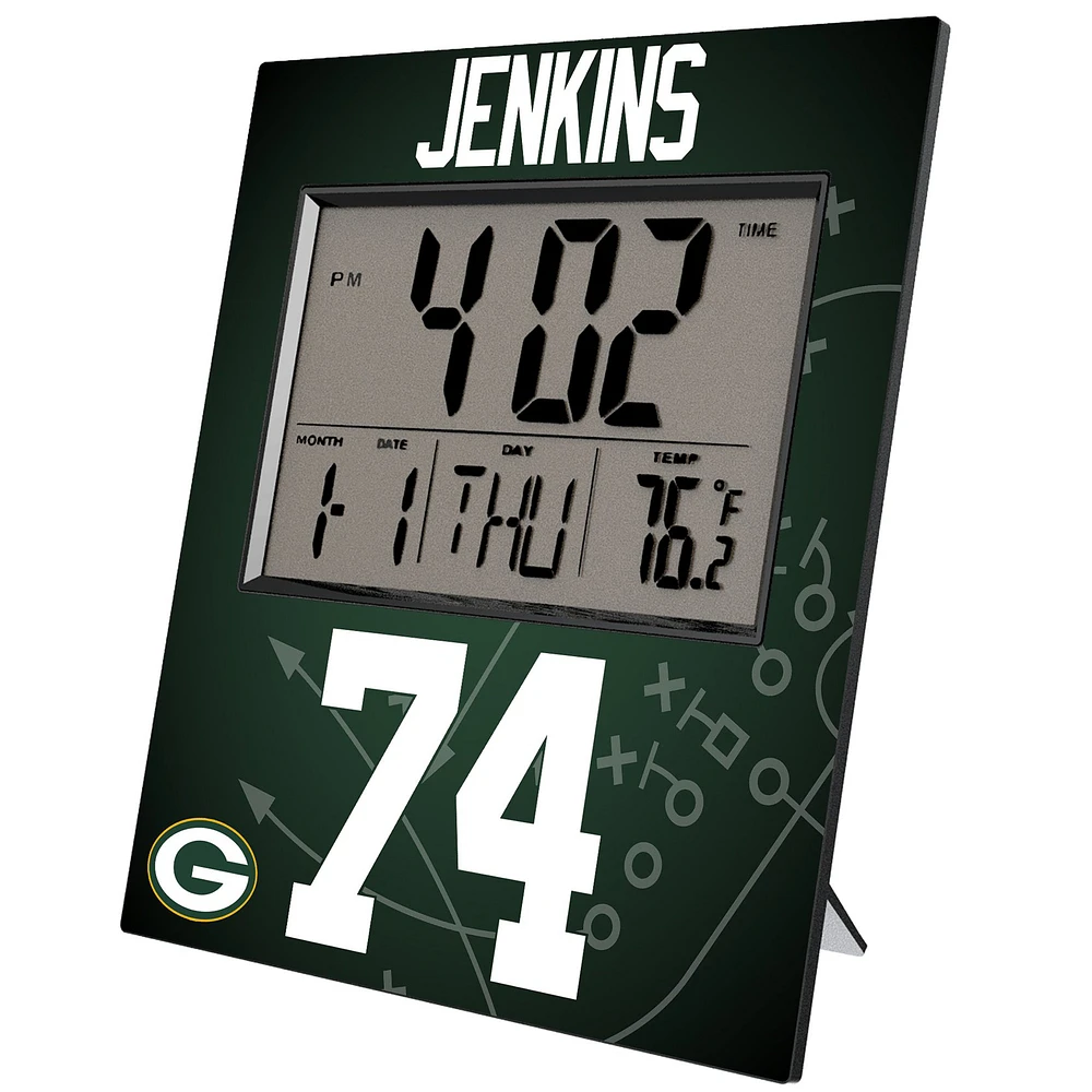 Keyscaper Elgton Jenkins Green Bay Packers Digital Desk & Wall Clock