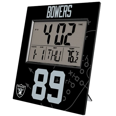 Keyscaper Brock Bowers Las Vegas Raiders Digital Desk & Wall Clock