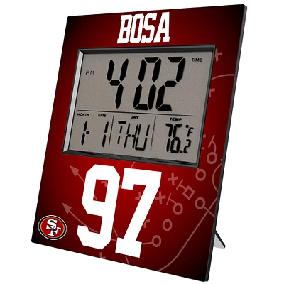 Keyscaper Nick Bosa San Francisco 49ers Digital Desk & Wall Clock
