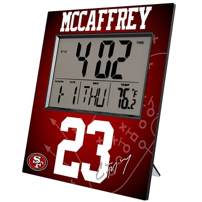 Keyscaper Christian McCaffrey San Francisco 49ers Digital Desk & Wall Clock