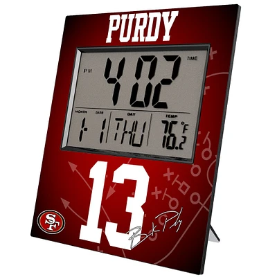 Keyscaper Brock Purdy San Francisco 49ers Digital Desk & Wall Clock