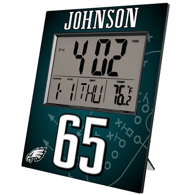 Keyscaper Lane Johnson Philadelphia Eagles Digital Desk & Wall Clock