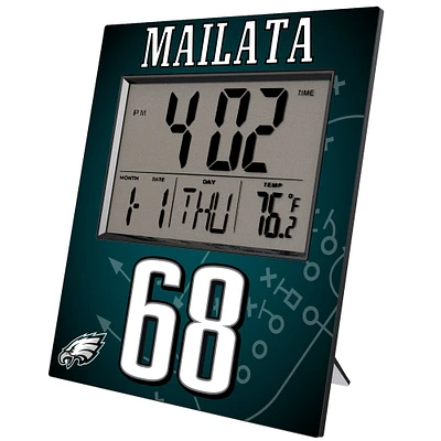 Keyscaper Jordan Mailata Philadelphia Eagles Digital Desk & Wall Clock