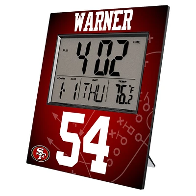 Keyscaper Fred Warner San Francisco 49ers Digital Desk & Wall Clock