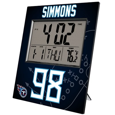 Keyscaper Jeffery Simmons Tennessee Titans Digital Desk & Wall Clock