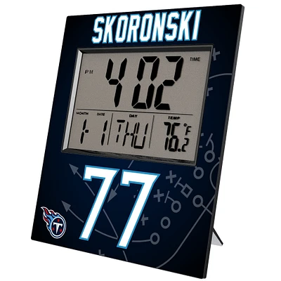 Keyscaper Peter Skoronski Tennessee Titans Digital Desk & Wall Clock