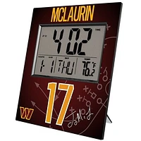 Keyscaper Terry McLaurin Washington Commanders Digital Desk & Wall Clock