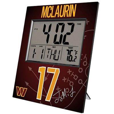 Keyscaper Terry McLaurin Washington Commanders Digital Desk & Wall Clock