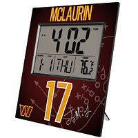 Keyscaper Terry McLaurin Washington Commanders Digital Desk & Wall Clock