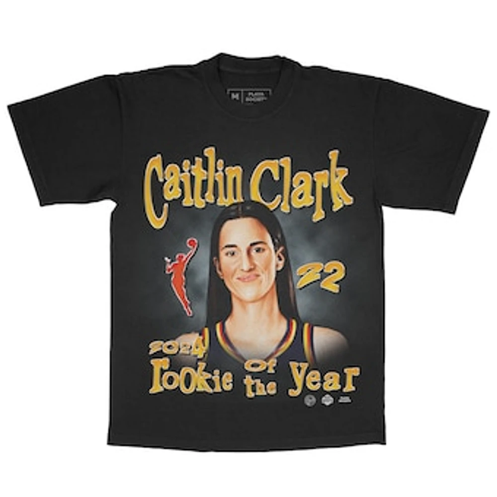 Unisex Playa Society Caitlin Clark Black Indiana Fever 2024 WNBA Rookie of the Year T-Shirt