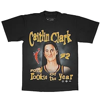 Unisex Playa Society Caitlin Clark Black Indiana Fever 2024 WNBA Rookie of the Year T-Shirt